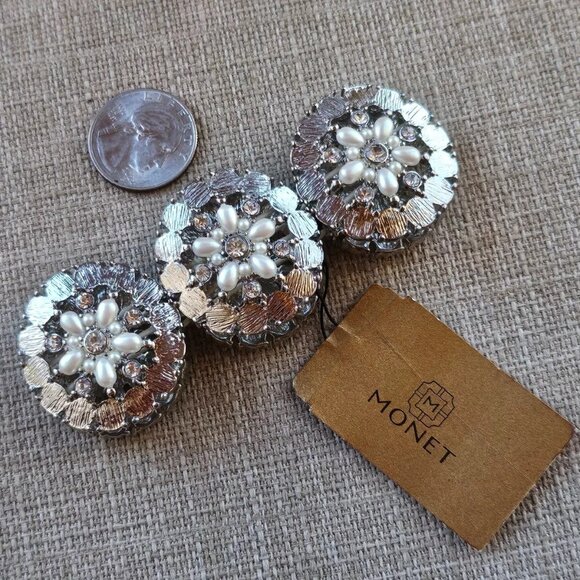 Monet Women Bracelet PEARLS Forever Stretched Wrist Band Fashion Jewelry - Picture 9 of 11